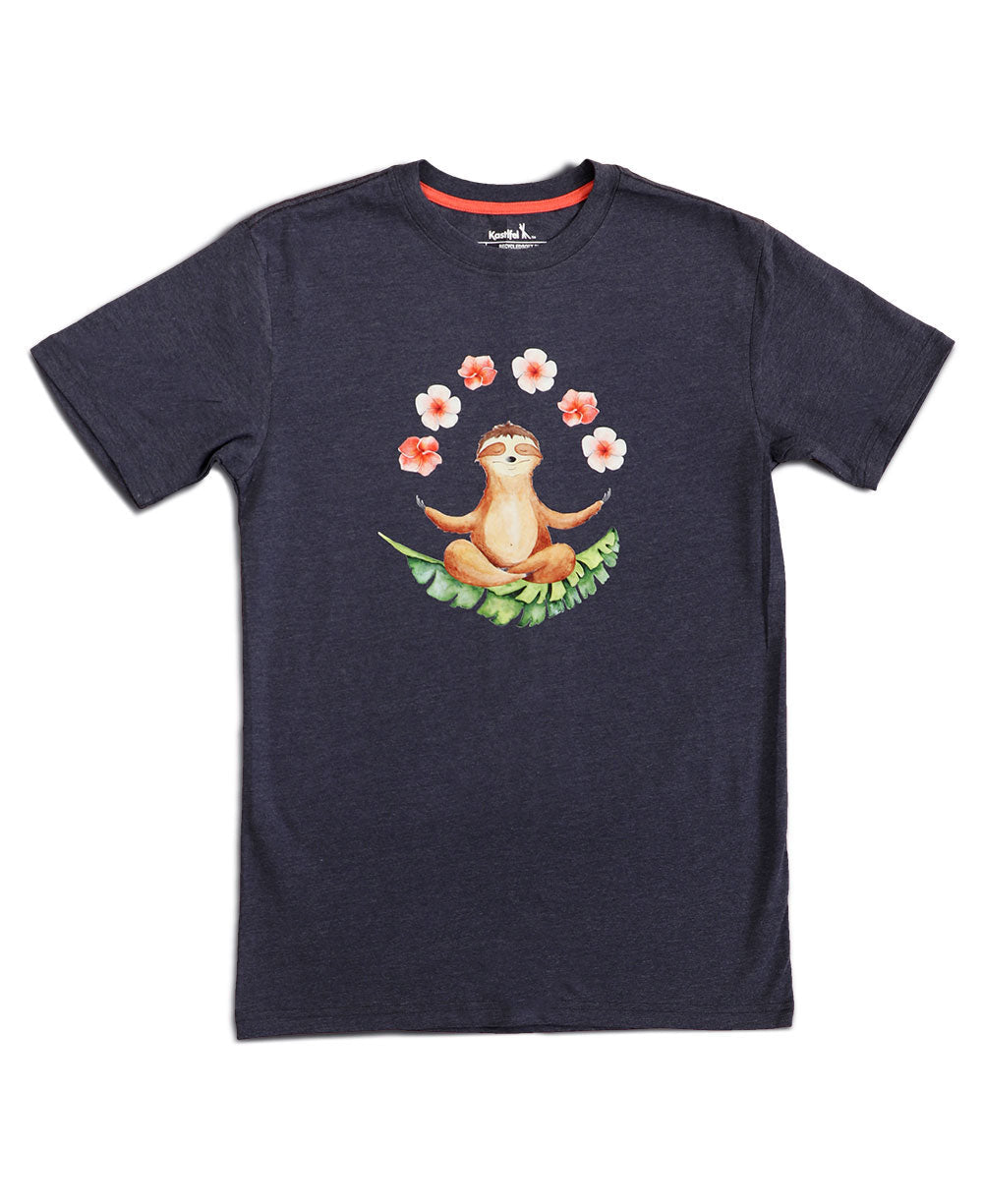 Slothful Serenity Men's Tee: Mindfully Chill Men's T-Shirt